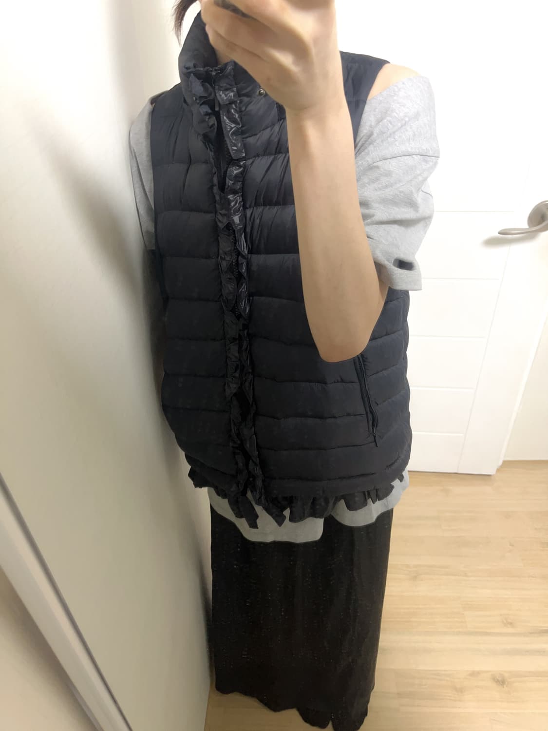 빈티지 프릴패딩조끼 상품이미지3