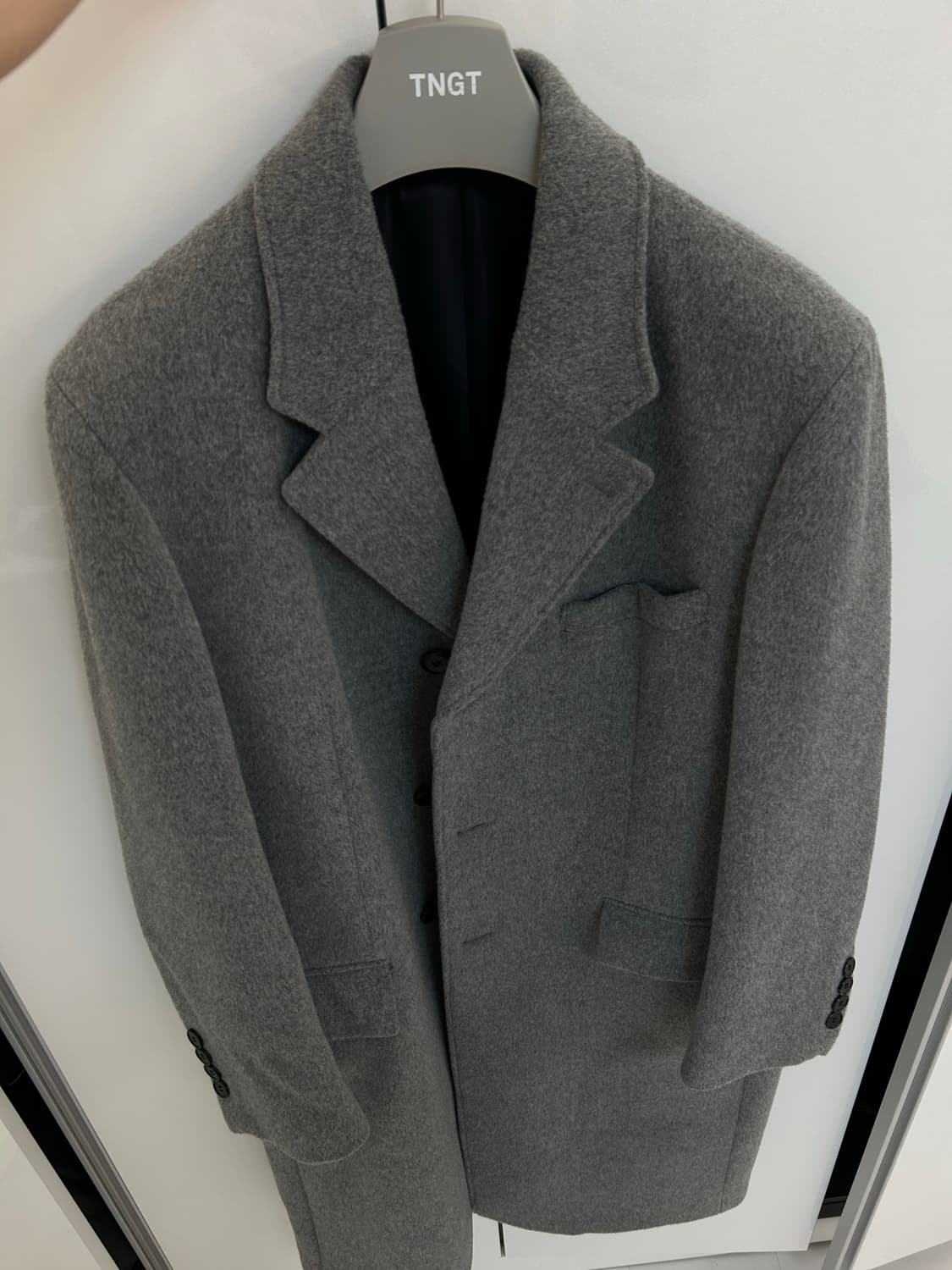 Tngt 멜란지 그레이 대디핏 테일러드 3버튼 코트 105 상품이미지1