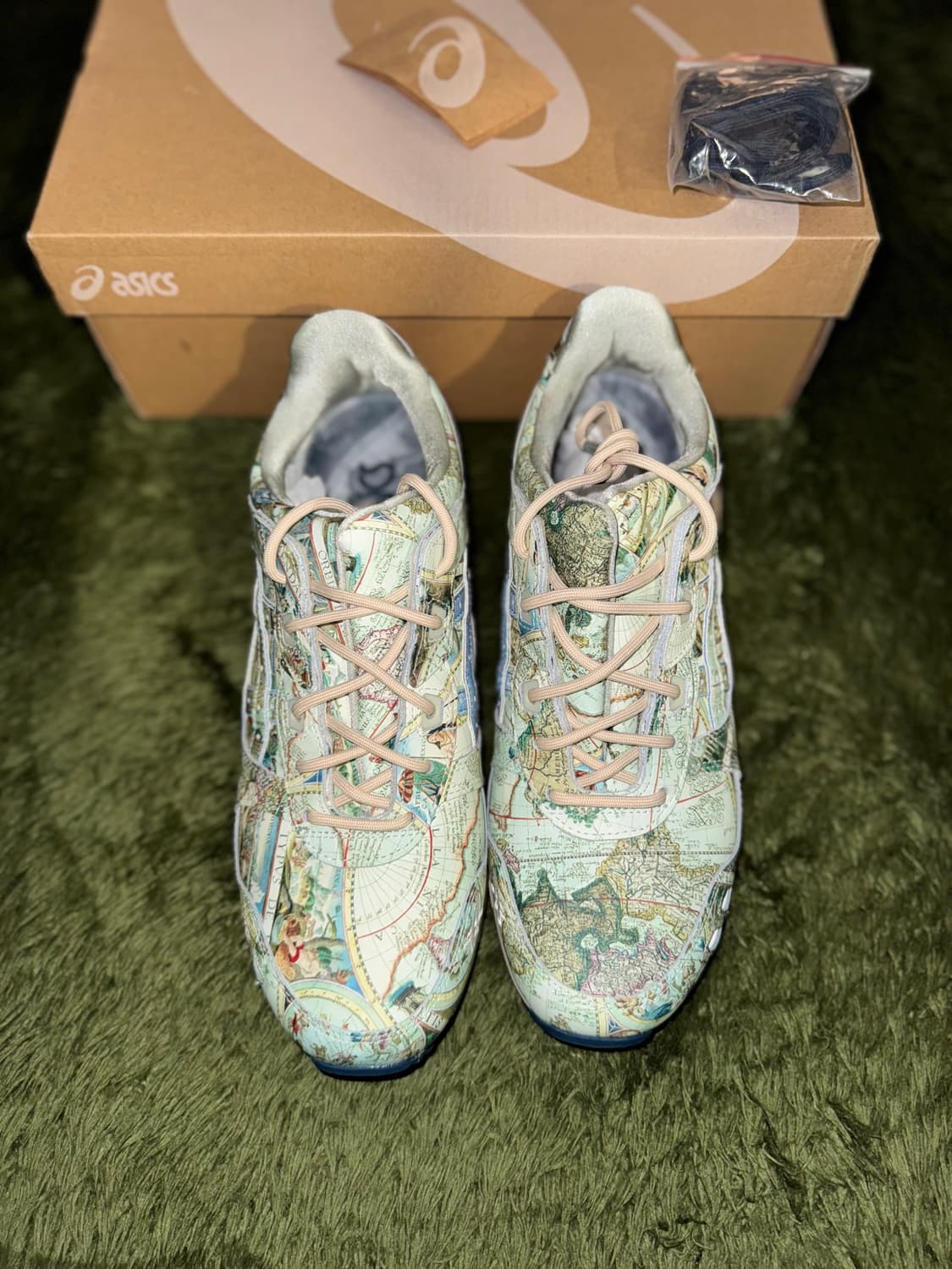 [275] 아식스 X 아트모스 젤라이트 3 아이스 그린 에이지드 맵 상품이미지2