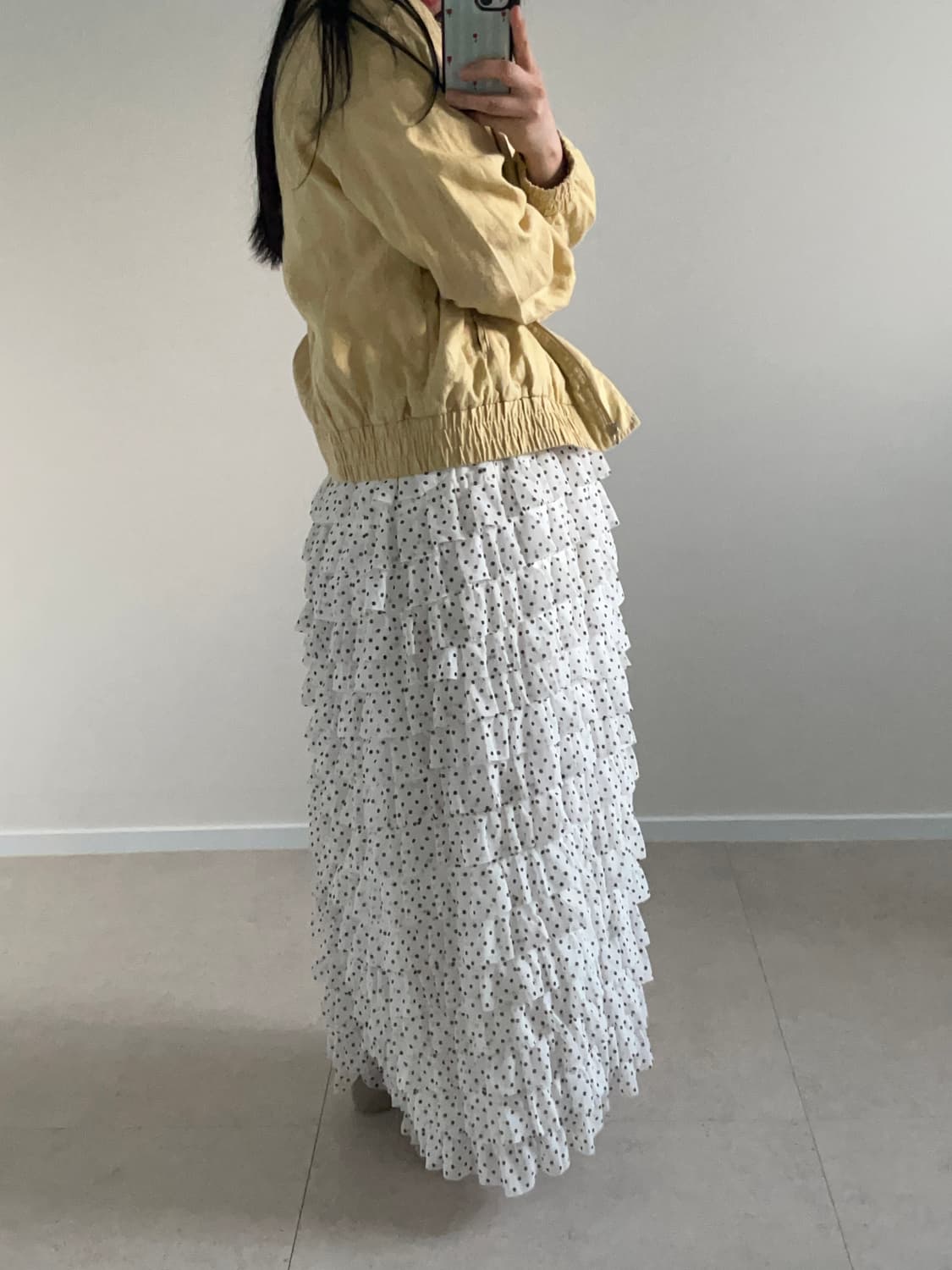 도트 캉캉 프릴 스커트  상품이미지3