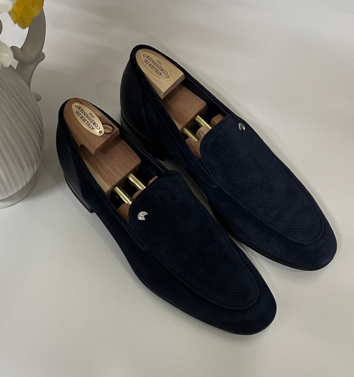 스테파노리치 송아지가죽 스웨이드 네이비 로퍼 상품이미지3