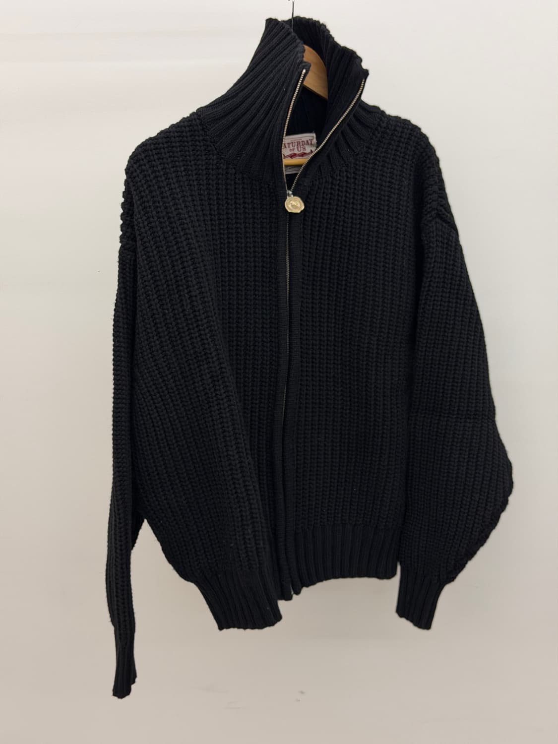 STU 하이넥 집업스웨터L(민트급) 상품이미지1