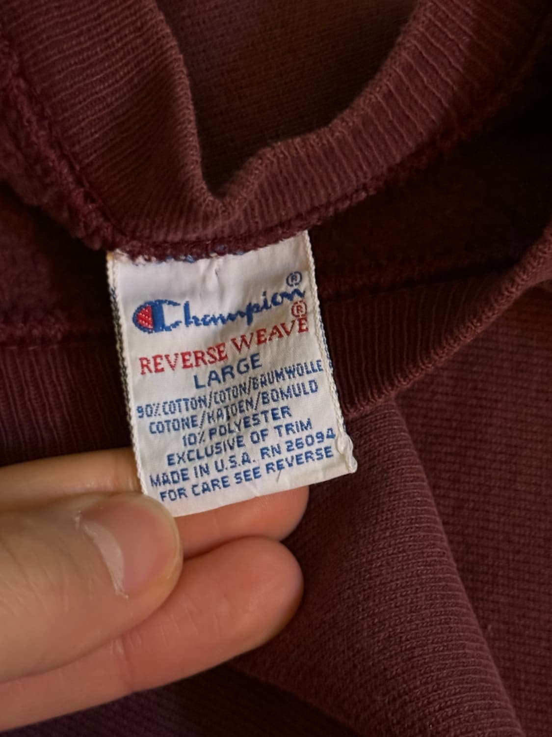 90s USA 챔피온 리버스위브 스웻 L 상품이미지2