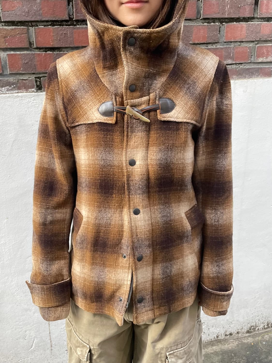 저널 스탠다드 옴브레 울 하프 코트 상품이미지2