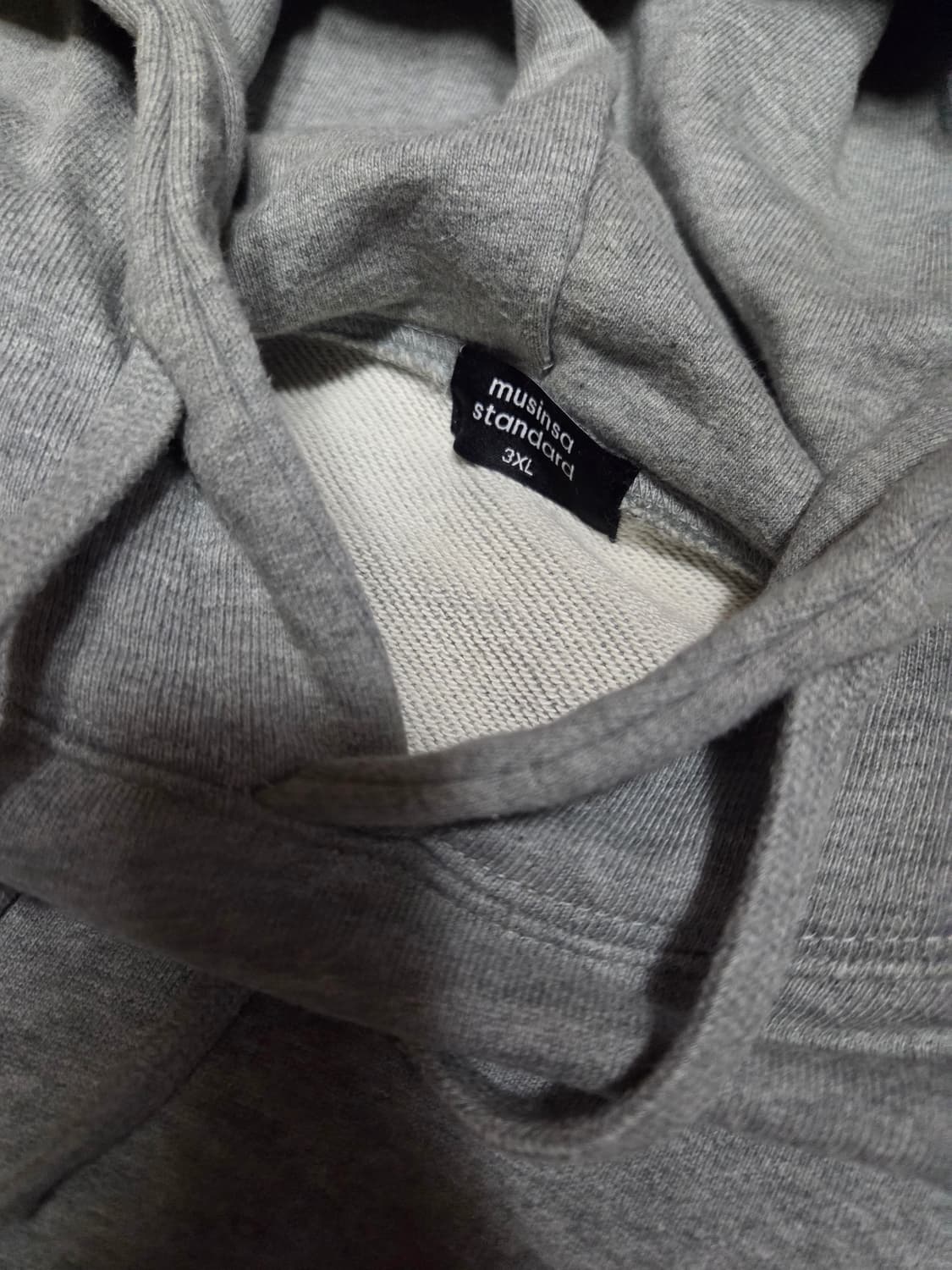 무신사 스탠다드 헤비웨이트 후드티 미디엄 그레이 3XL 상품이미지2