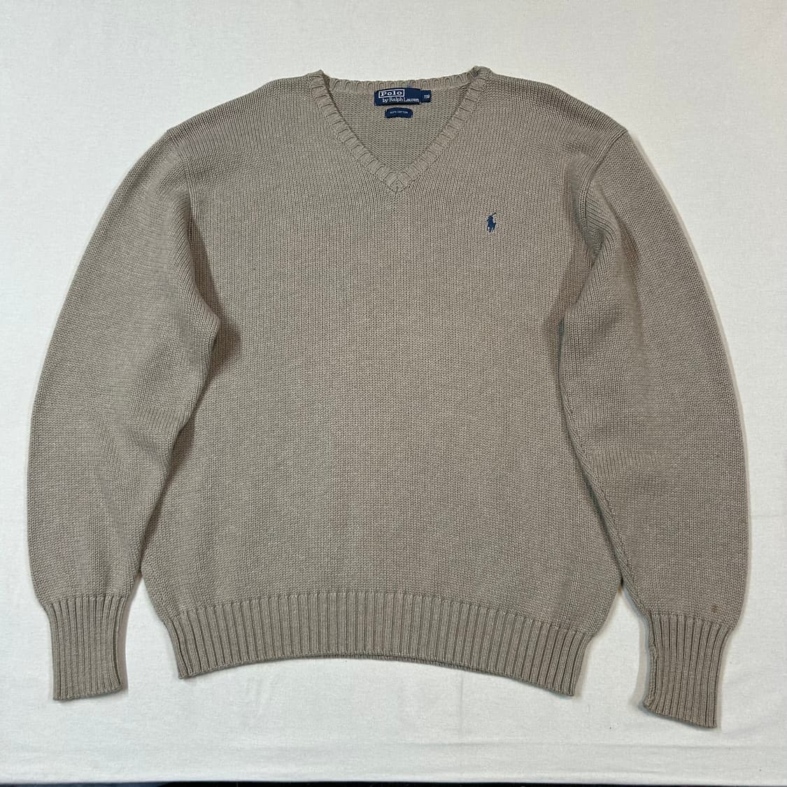 XXL) 폴로 랄프로렌 오트밀 헤비코튼 라운드넥 니트 상품이미지1