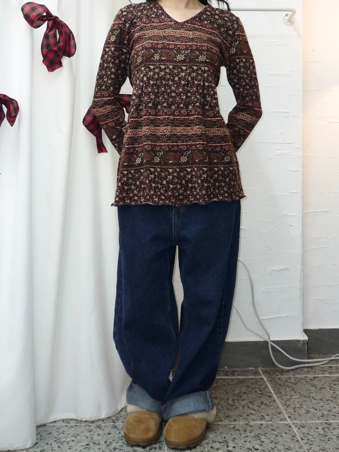 Hippie ribbon blouse 상품이미지2