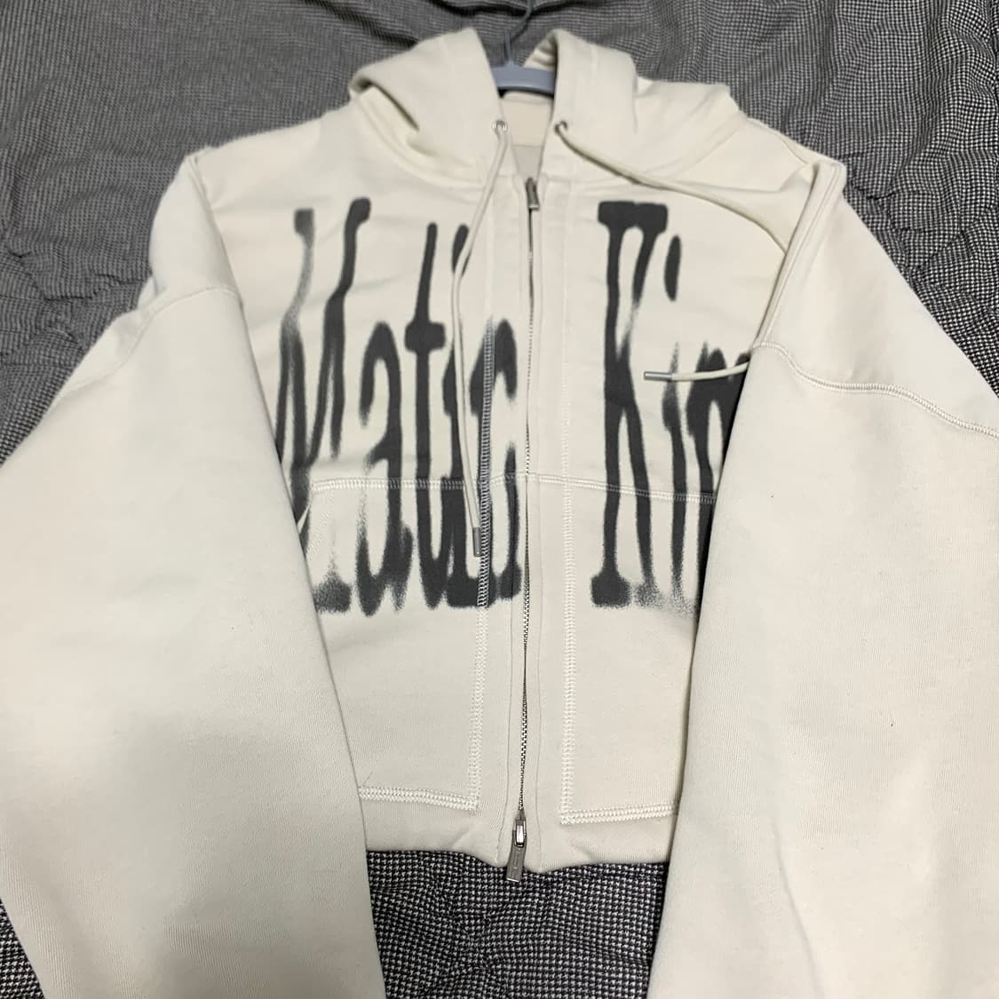 마뗑킴 빅 로고 크롭 후드집업 상품이미지2