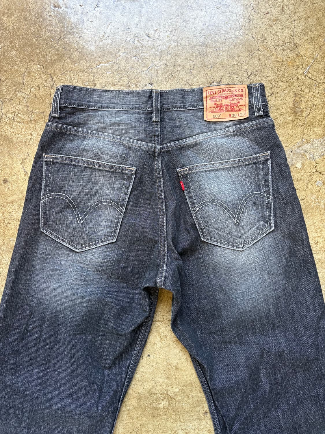 00s 리바이스 569 흑청 워싱 데님 상품이미지8