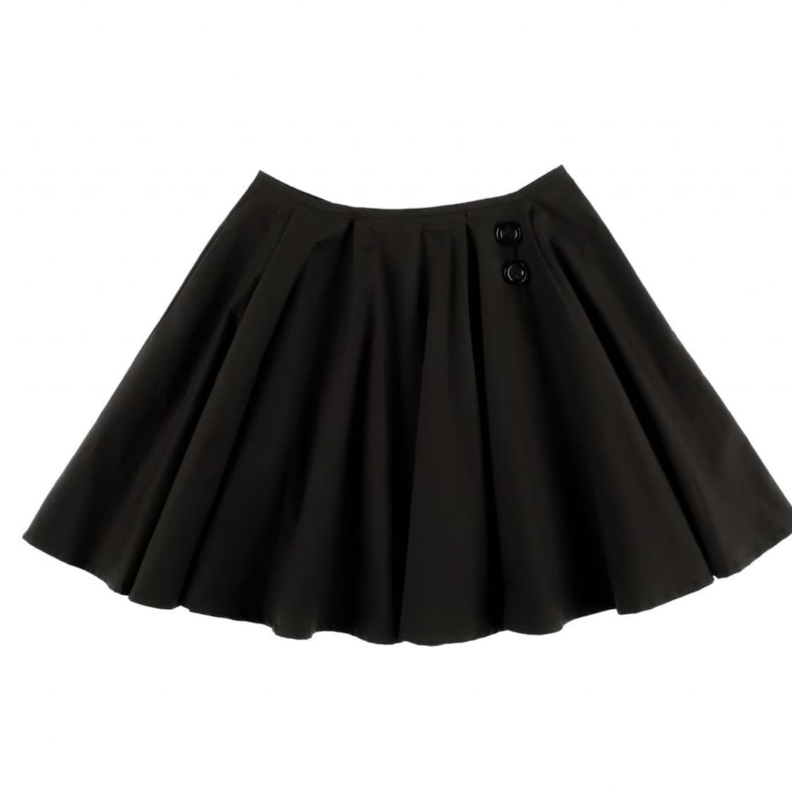 온스카 코튼 플레어 스커트 블랙 상품이미지1