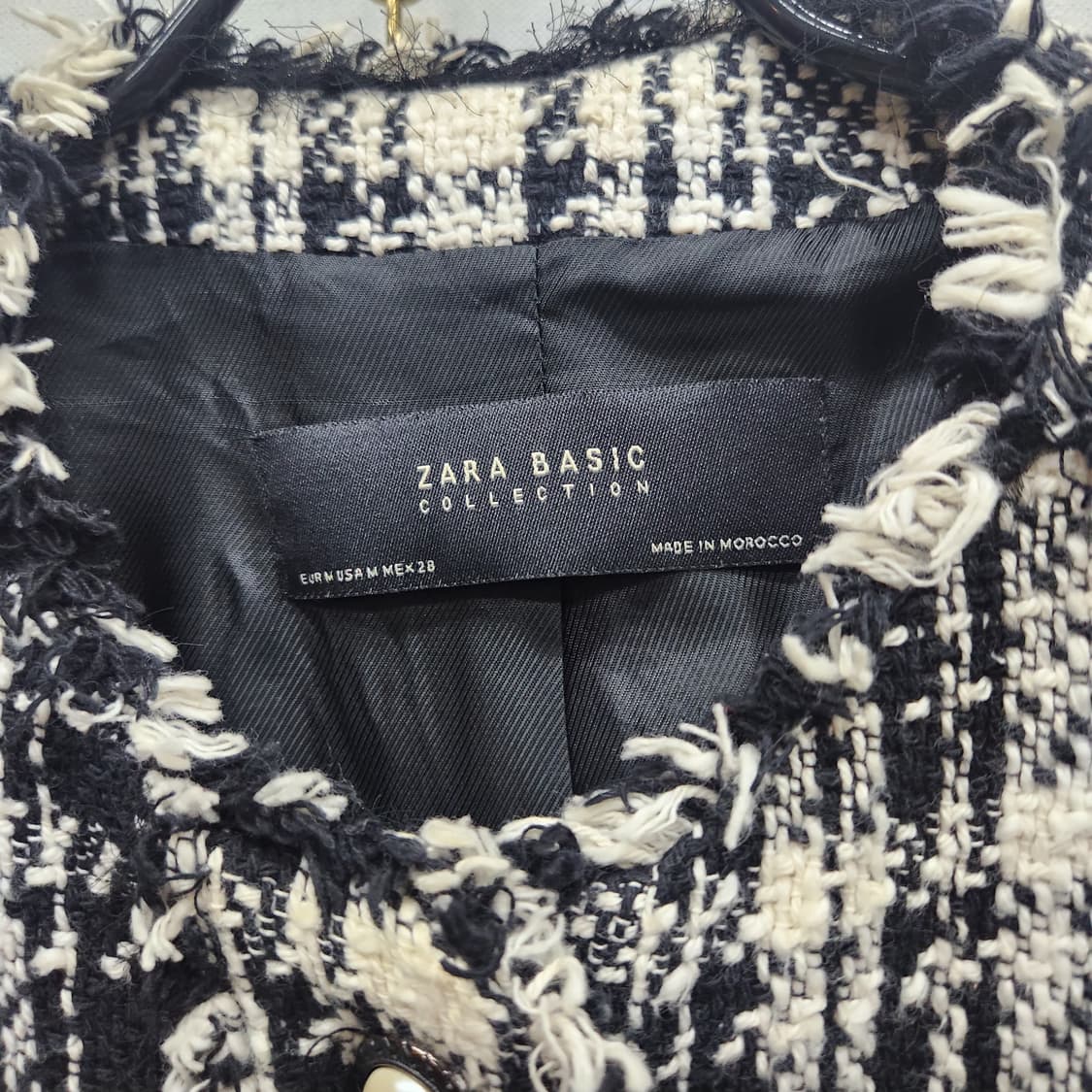 자라 ZARA 트위드 숏자켓 M 상품이미지4