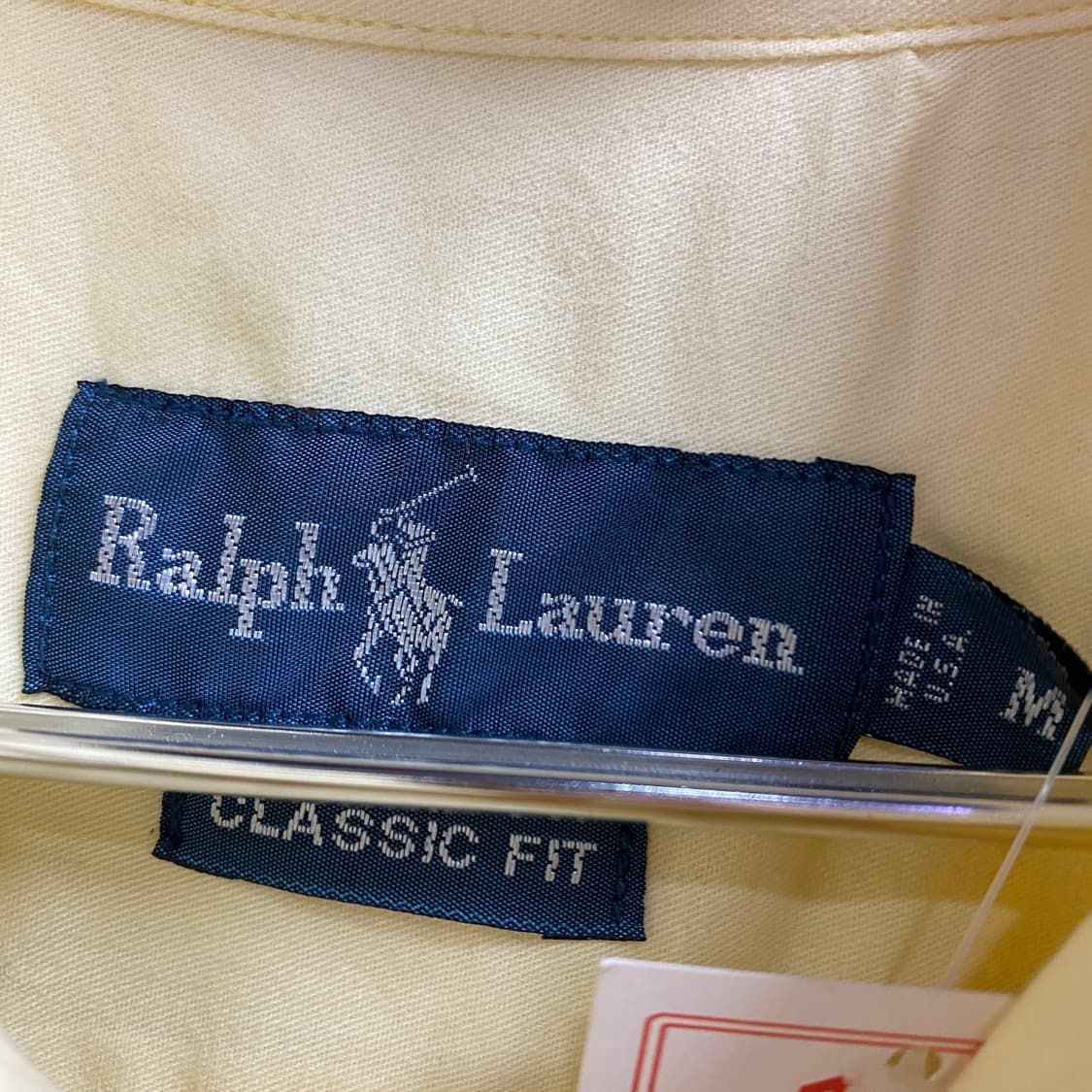 폴로 랄프로렌 자수로고 클래식핏 옐로우 셔츠 B3765 상품이미지4