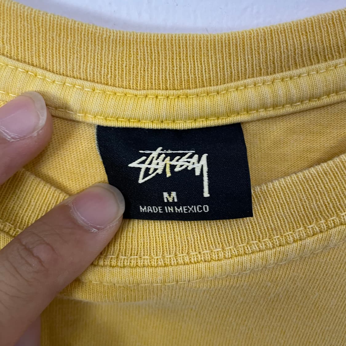 스투시 재즈맨 그래픽 반팔 티셔츠 옐로우 상품이미지6
