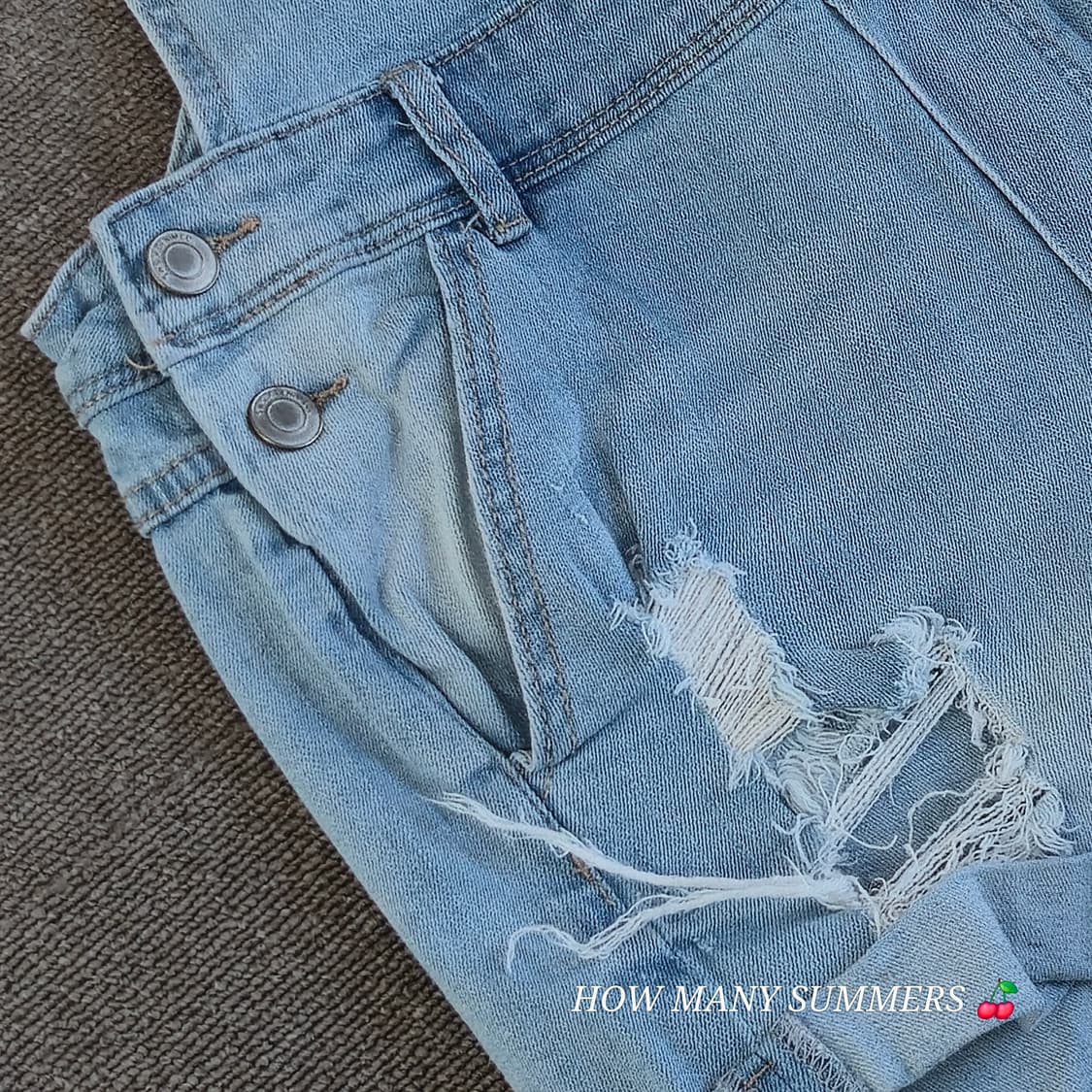 연청 반바지 멜빵 xs  상품이미지4