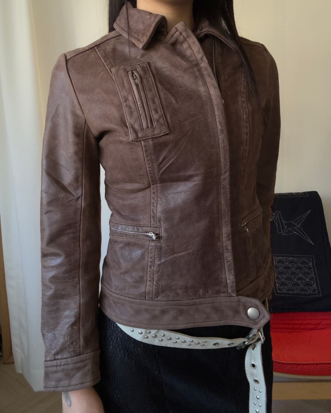 [JILL STUART] Cowhide Leather Jacket 상품이미지2