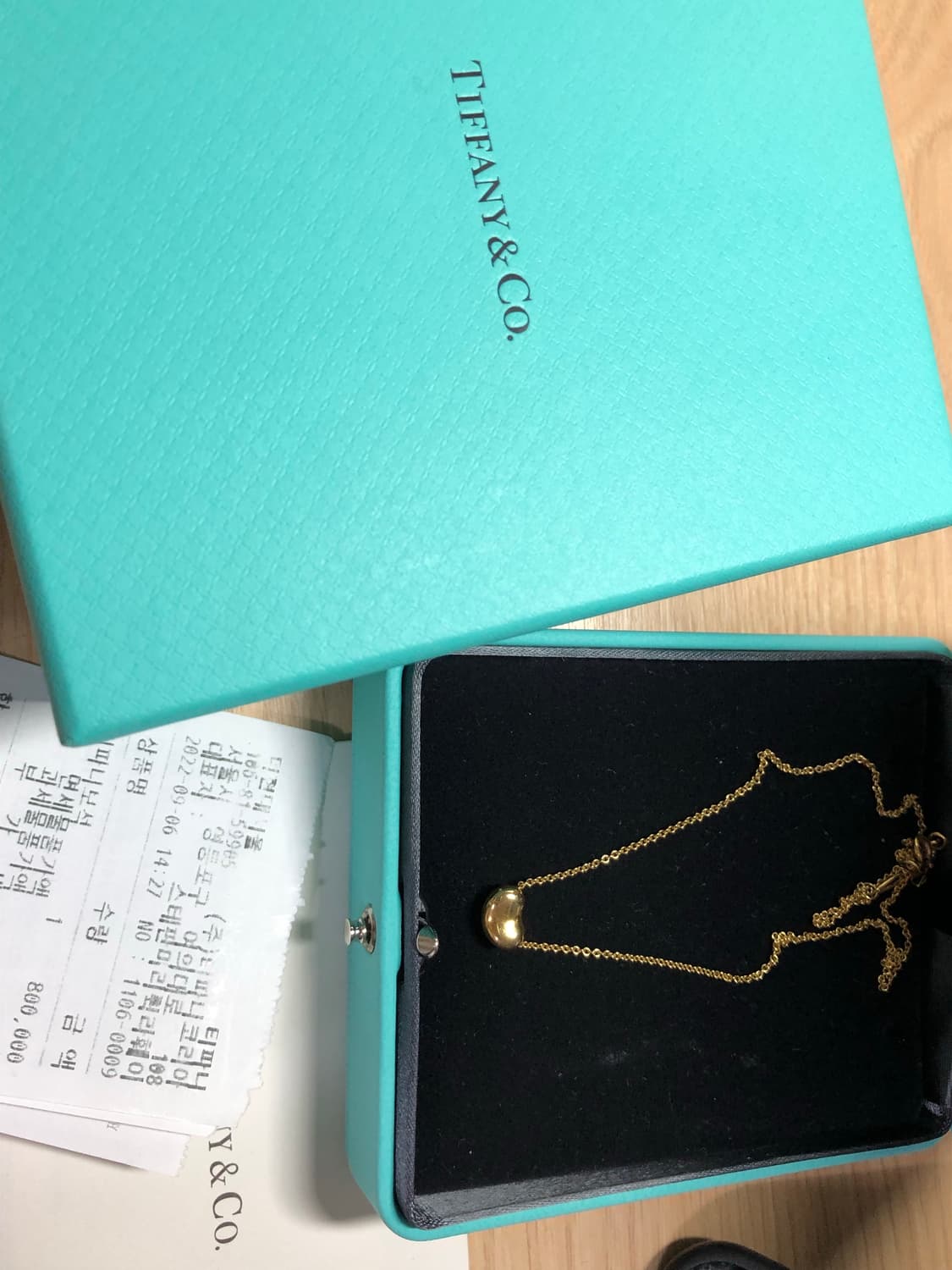 티파니앤코 엘사 퍼레티 빈 목걸이 9mm 18k 골드 상품이미지2