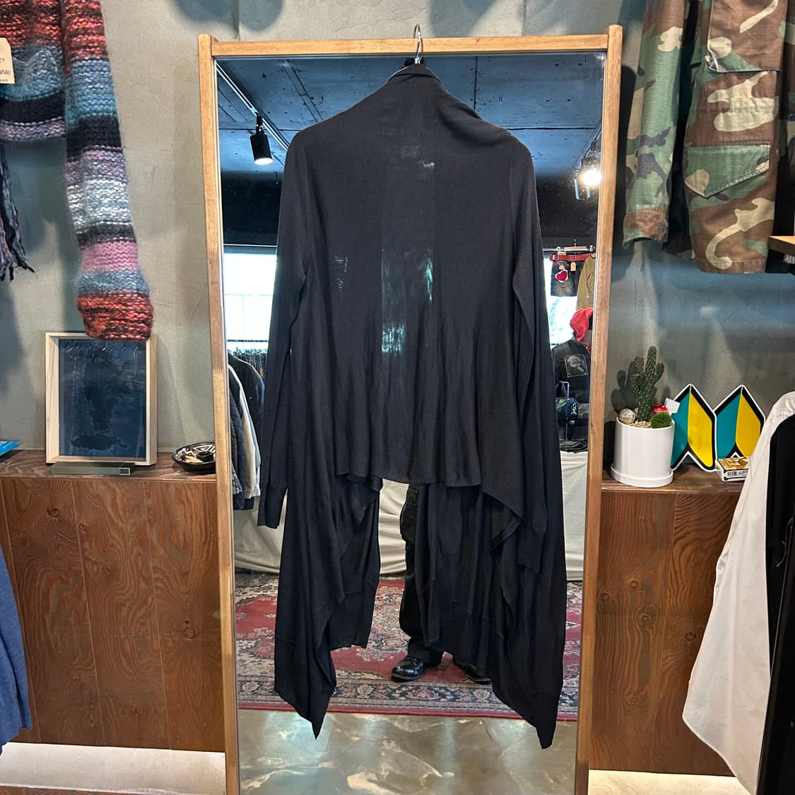 S) DKNY 실크 드레이프 언밸런스 가디건 상품이미지4