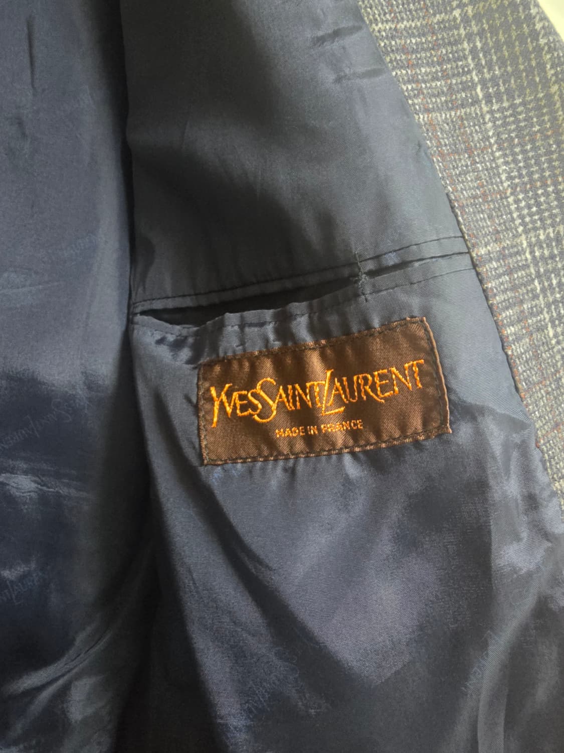 생로랑 체크 블레이져 상품이미지4