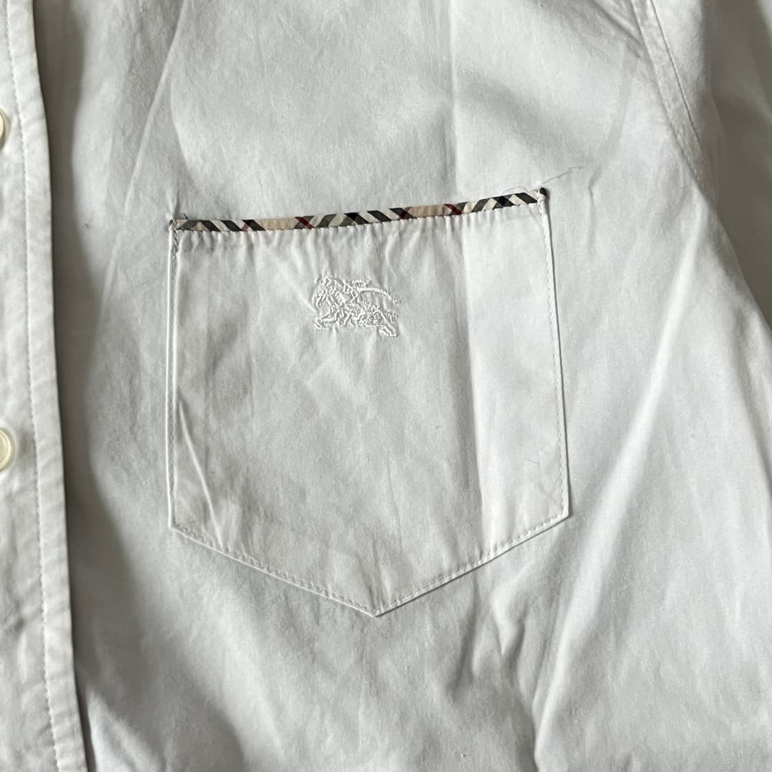 버버리 런던 블루 라벨 화이트 셔츠 38 상품이미지3