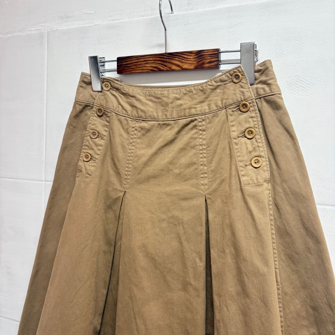 45RPM 코튼 주름 미디 스커트 치마 상품이미지2