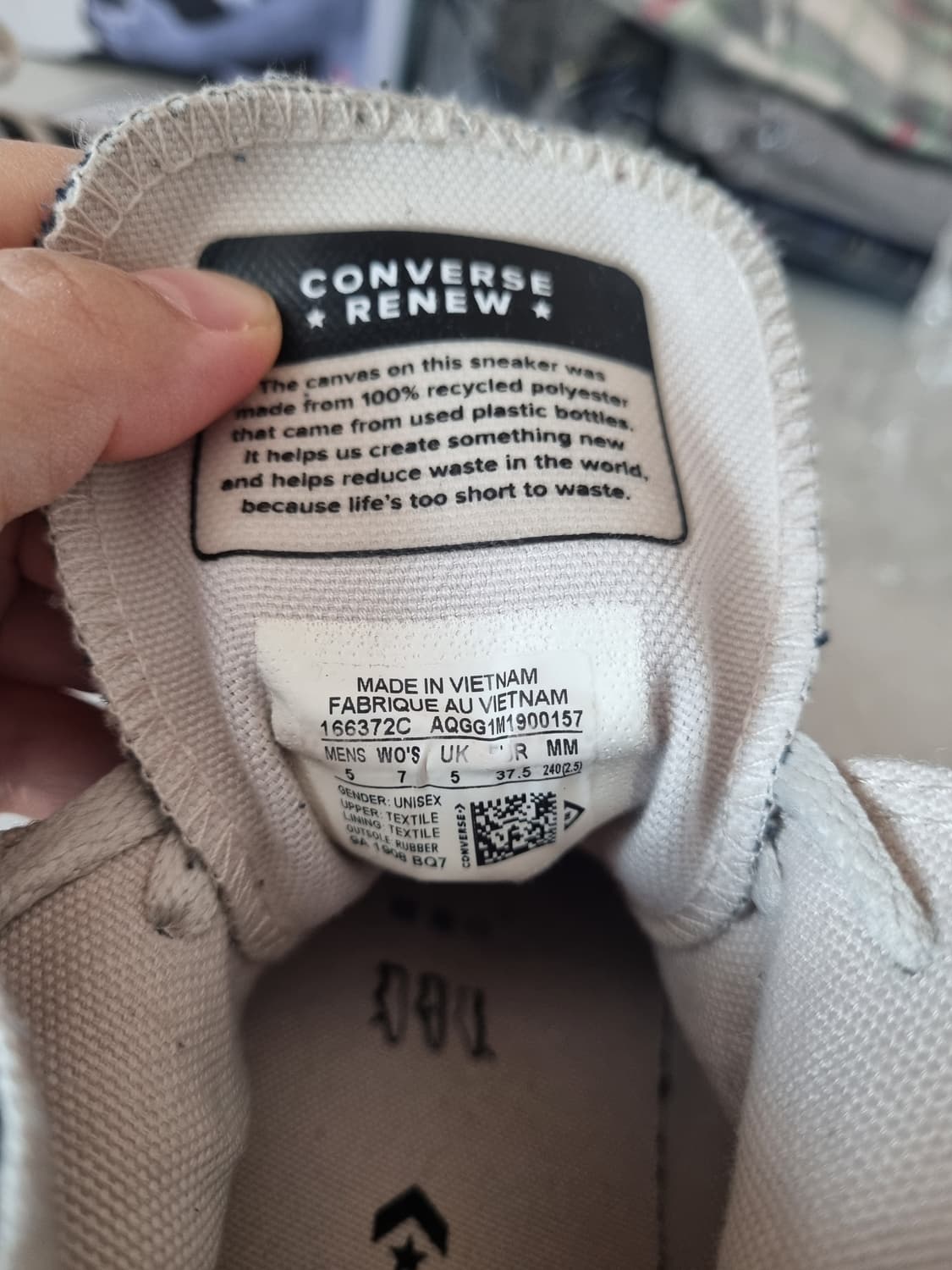 컨버스 올스타 리뉴 하이탑 네이비 240mm 상품이미지5