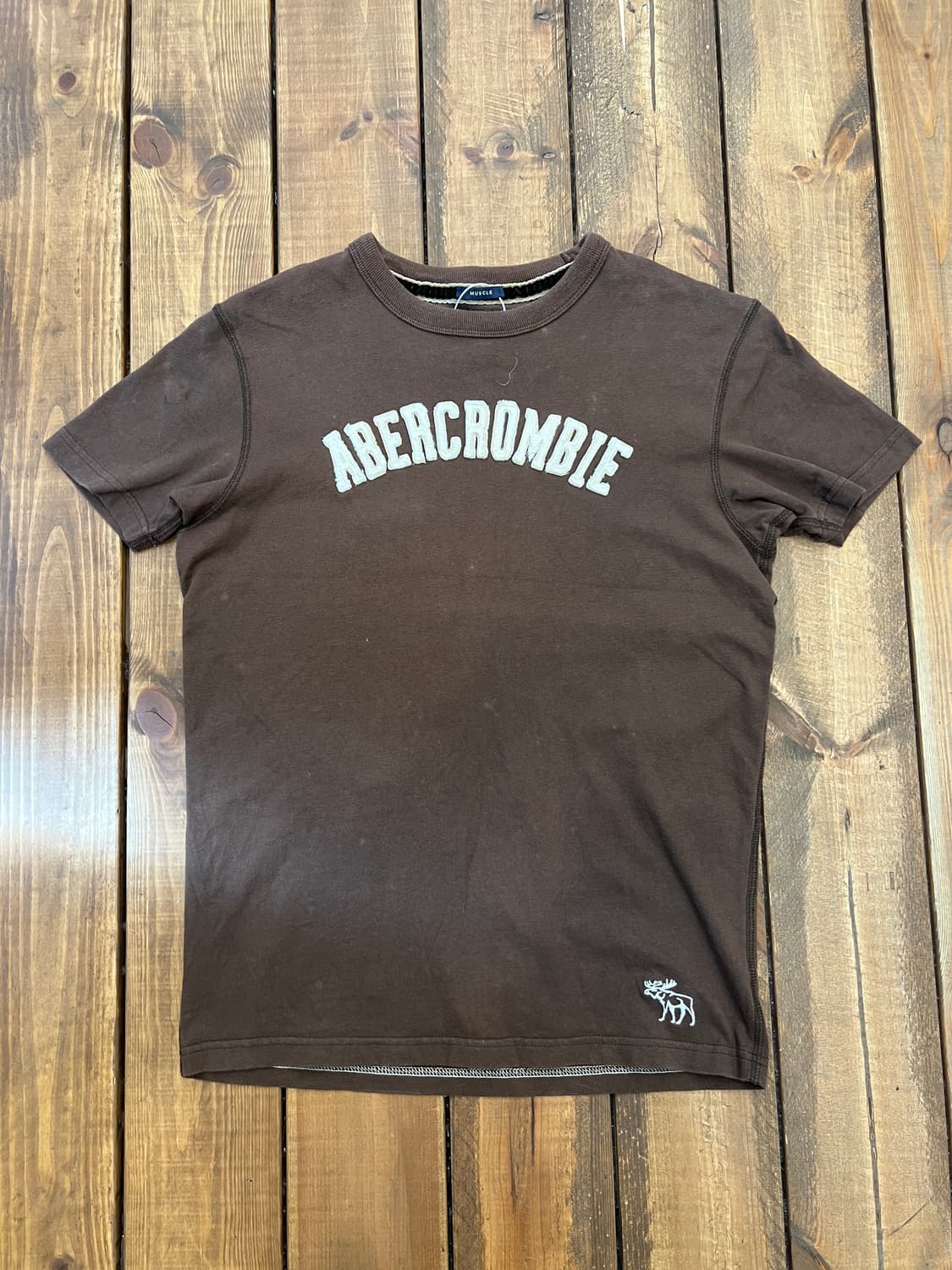 아베크롬비 브라운 로고 반팔  상품이미지6
