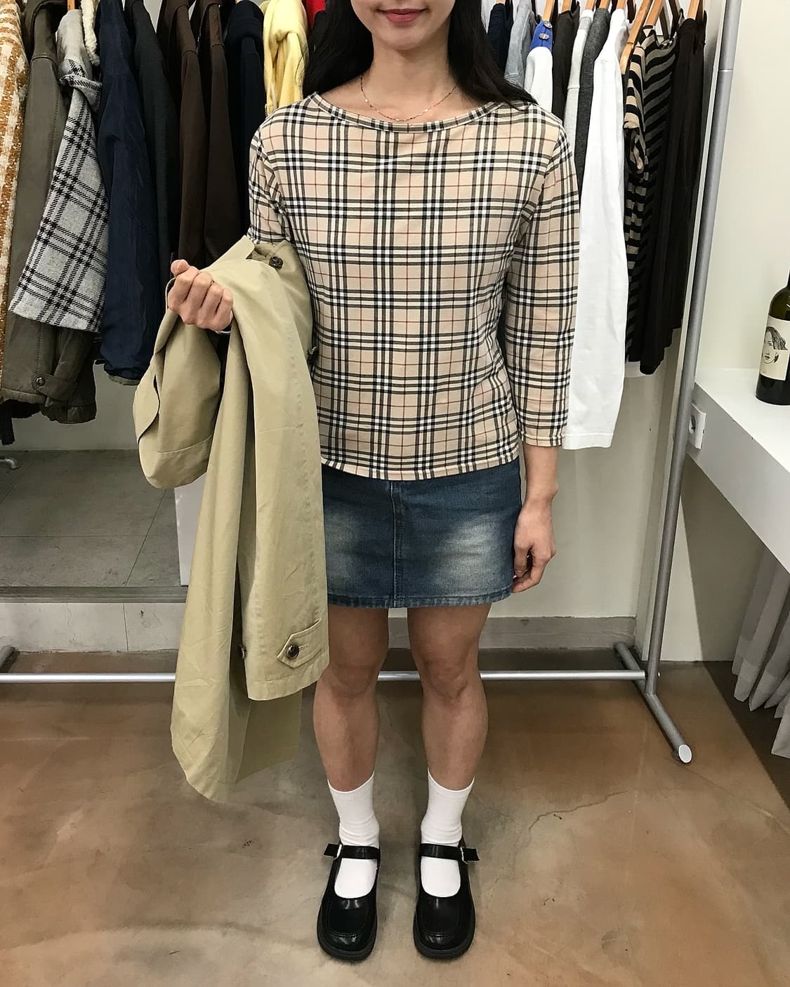 버버리 노바체크 7부 긴팔티 상품이미지7