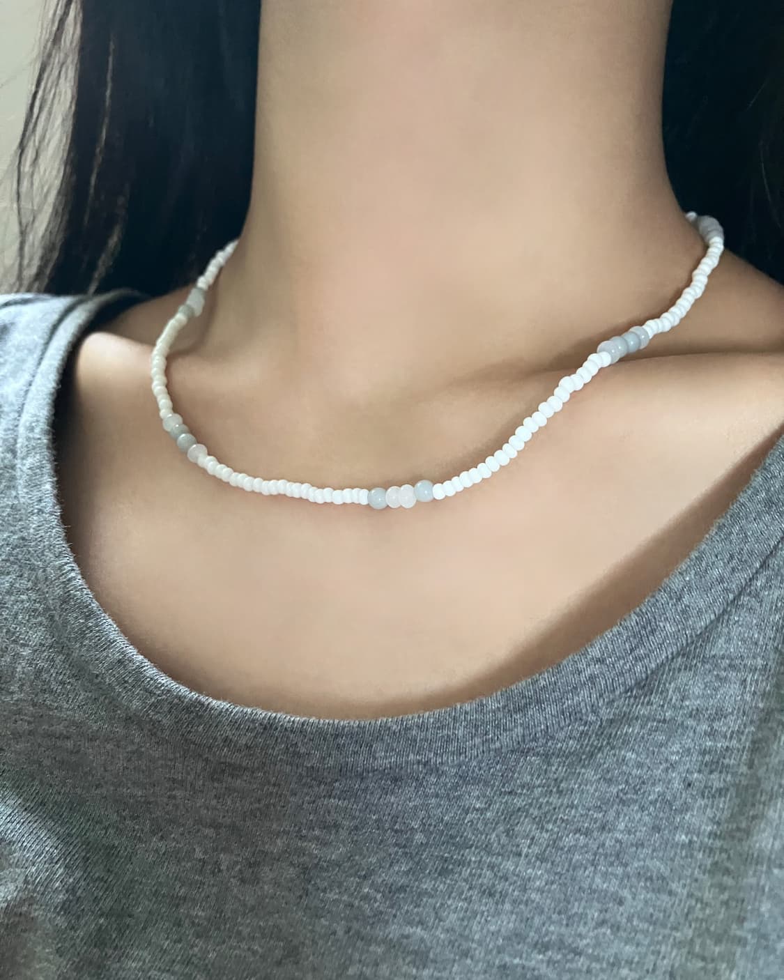 핸드메이드 비즈 초커 | unisex 포인트 비즈 목걸이 | 하이퀄 미유 상품이미지4