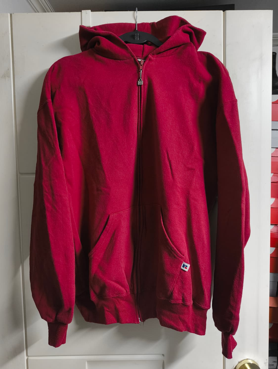 러셀 체리레드 후드집업 usa L 상품이미지1