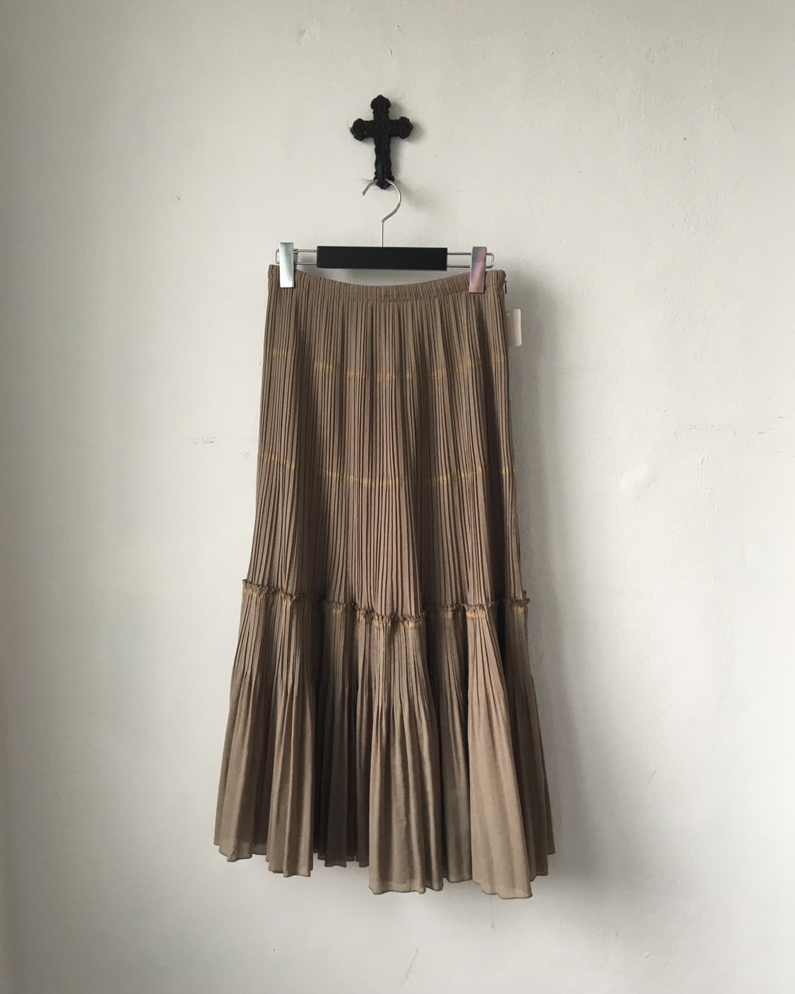 Pleats layer long skirt 상품이미지1