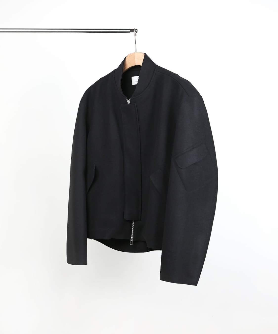 이얼즈어고 컷아웃 멜톤울 블루종 L 상품이미지1