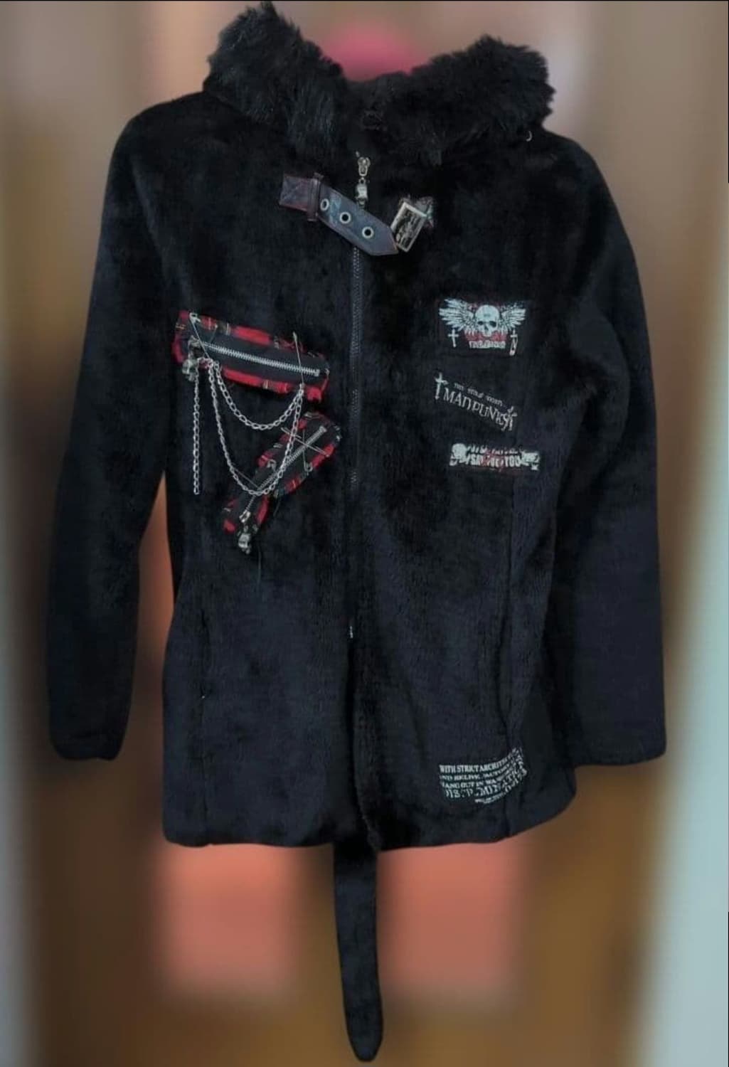 매드펑크 고양이 귀 네코미미 후드집업 퍼 점퍼 자켓 상품이미지2