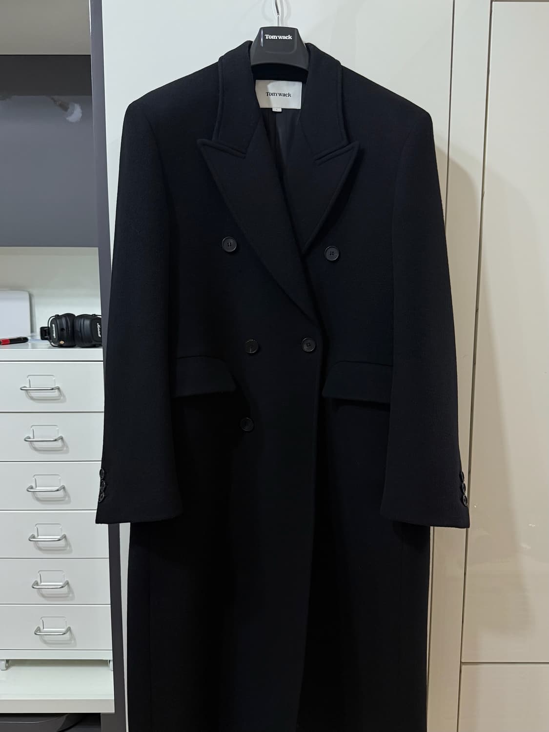 토니웩 24FW Wool and Cashmere 더블 코트 블랙 L사이즈 상품이미지2