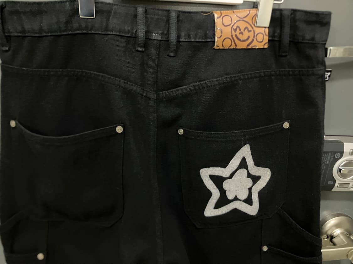 [34] 스타팀 더블니 팬츠 블랙 상품이미지5