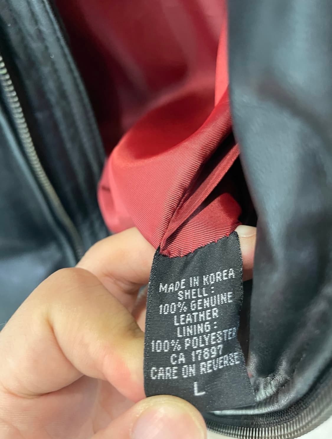 (L) 락시크 바이커 가죽 패딩 상품이미지7