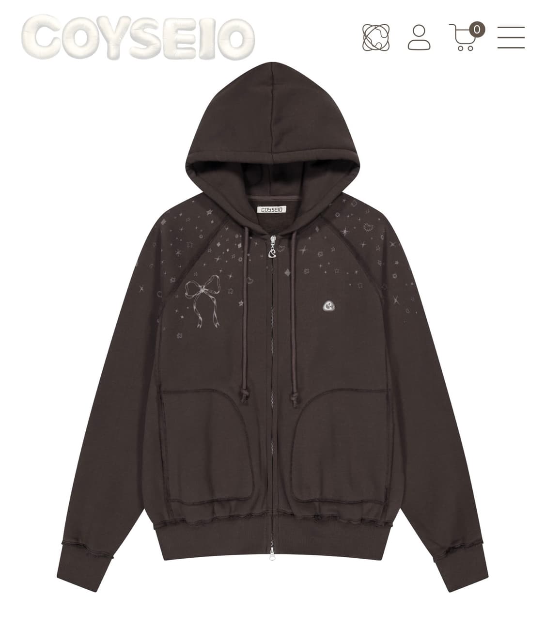 코이세이오 트윙클 후드집업 구매 상품이미지1