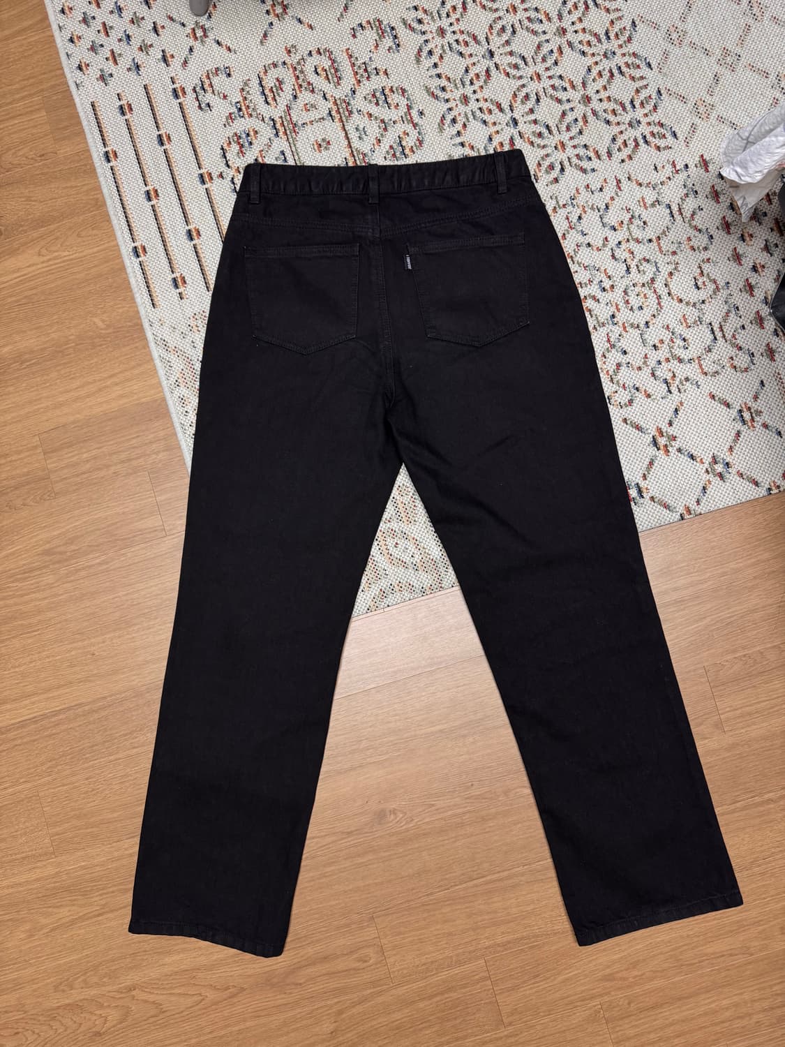 토피 TOFFEE 와이드 데님 팬츠 블랙 L 상품이미지3