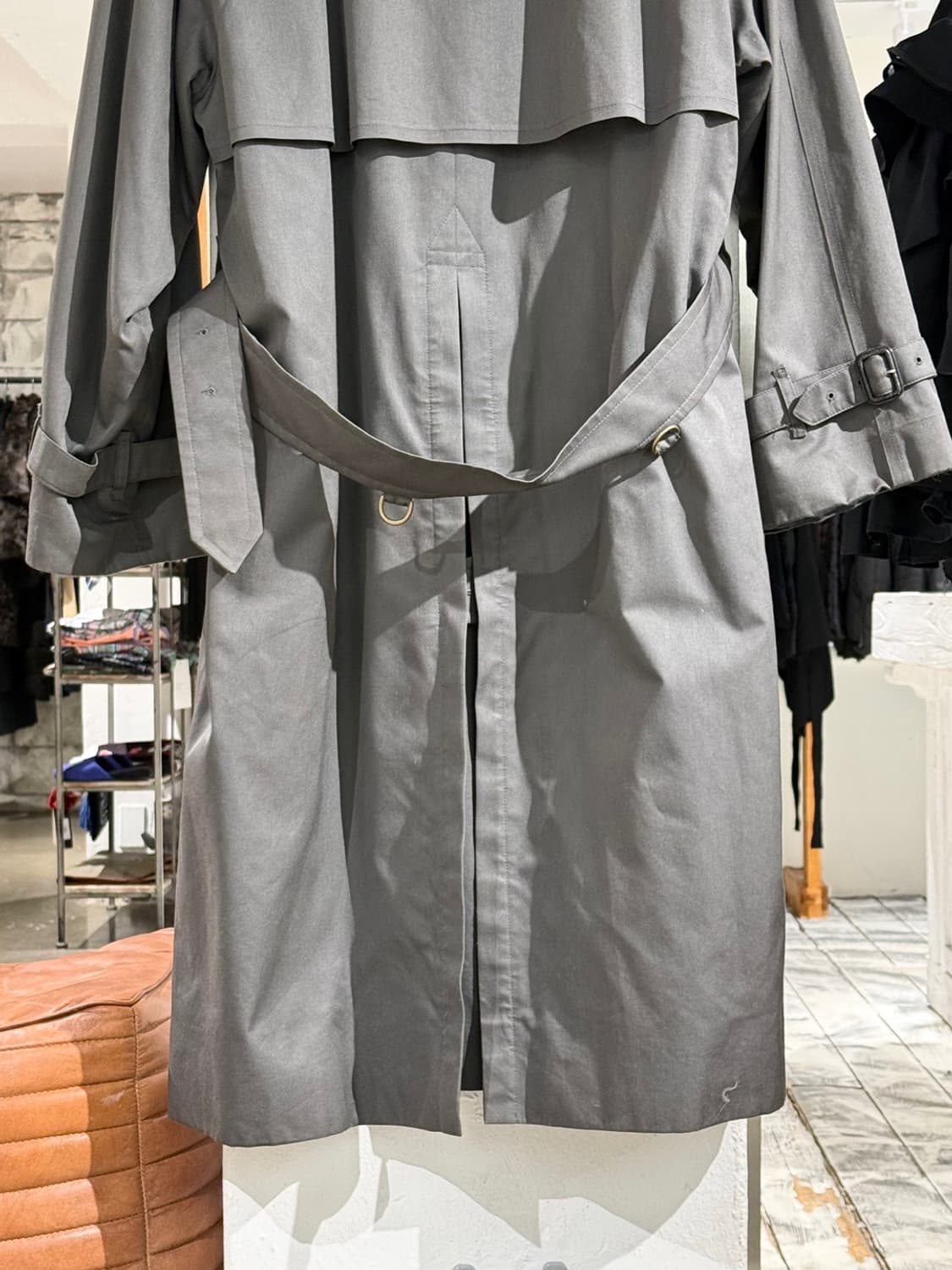 버버리 그레이 벨티드 트렌치 롱 코트 상품이미지6