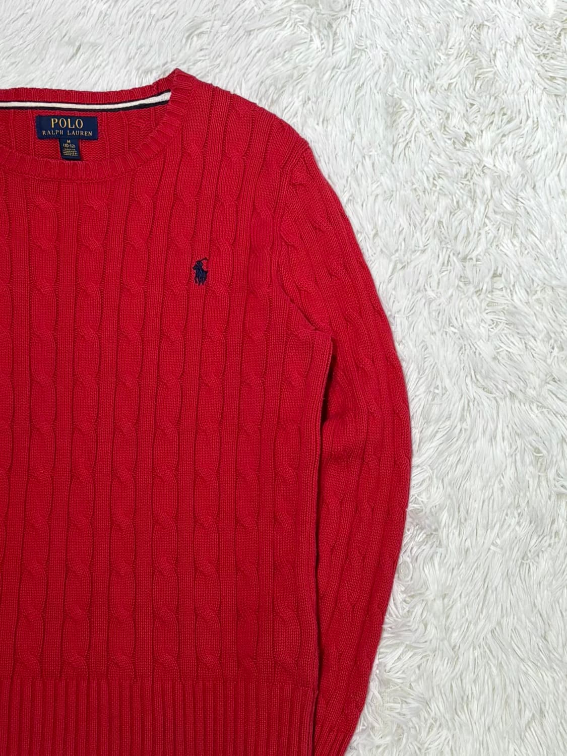 폴로랄프로렌 네이비포니 레드 케이블 니트 상품이미지5