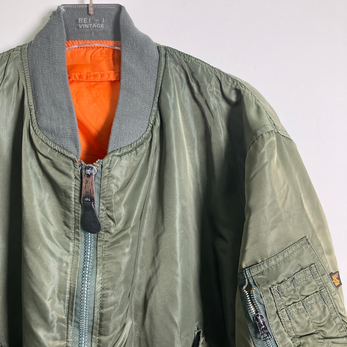 알파인더스트리 카키 ma-1 항공 점퍼 2XL 상품이미지4