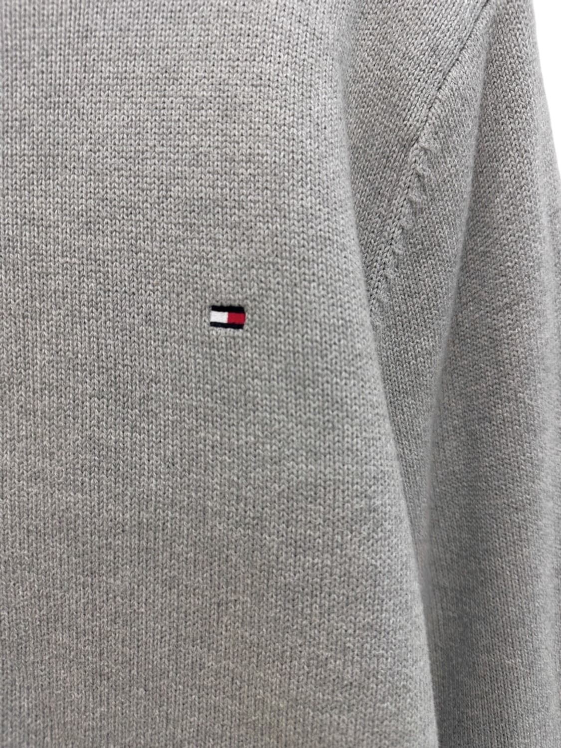 타미힐피거 기모 니트집업 그레이 (L) 상품이미지4