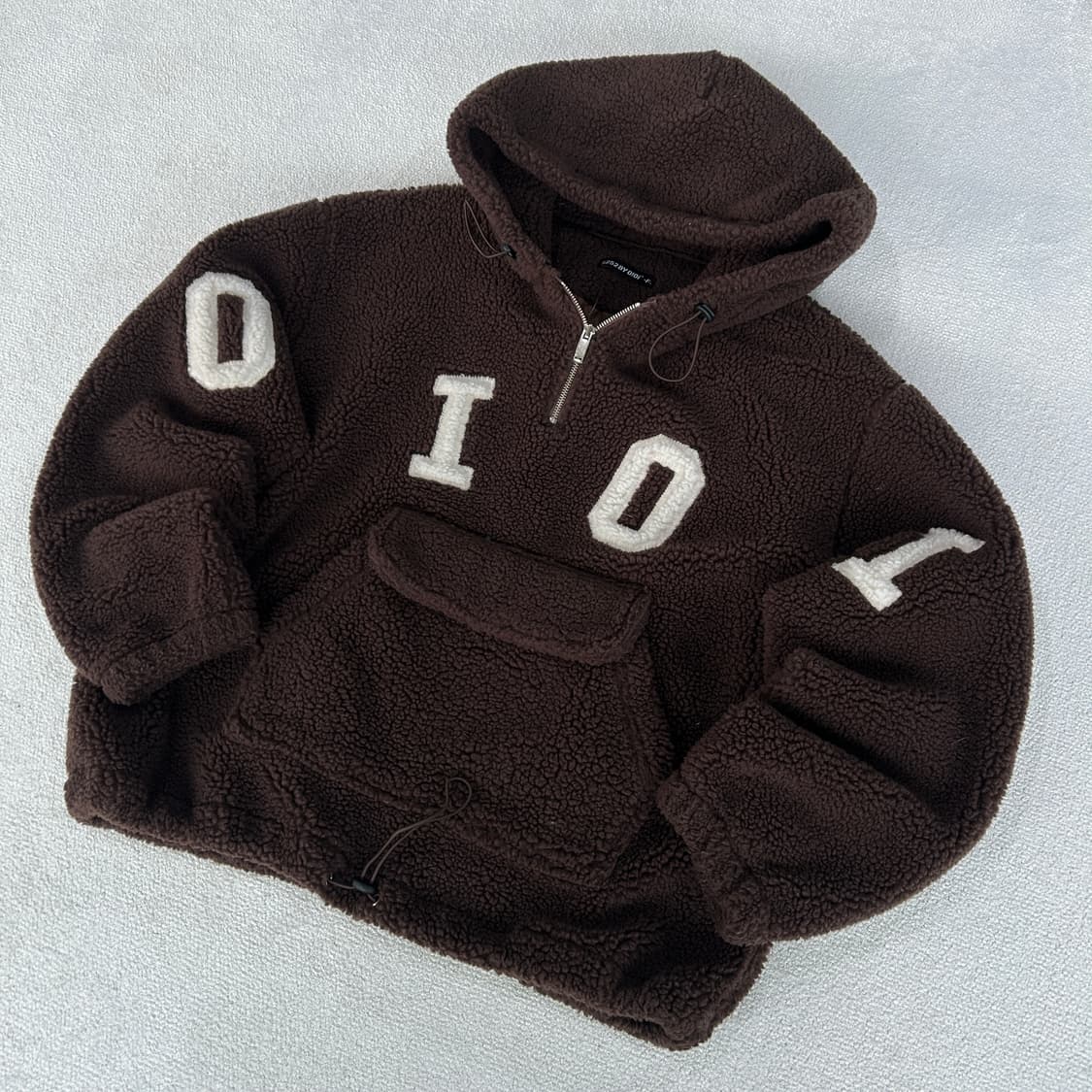 5252 브라운 뽀글이 후드 상품이미지1