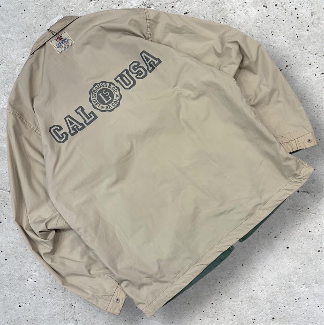 [S] 90s 리바이스 USA 리버시블 그린 베이지 자켓 B411 상품이미지2