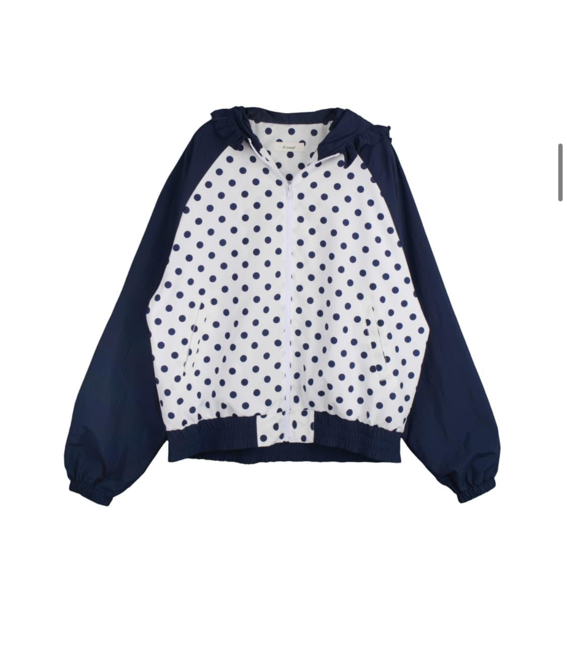 로액슈얼 DOT RAGLAN WINDBREAKER_NAVY 도트 나이엔 상품이미지1