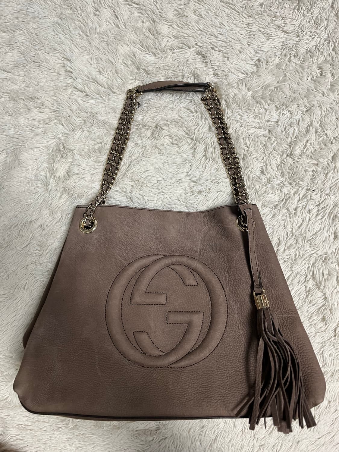 GUCCI 구찌 소호 테슬 숄더백 토프 브라운 상품이미지3