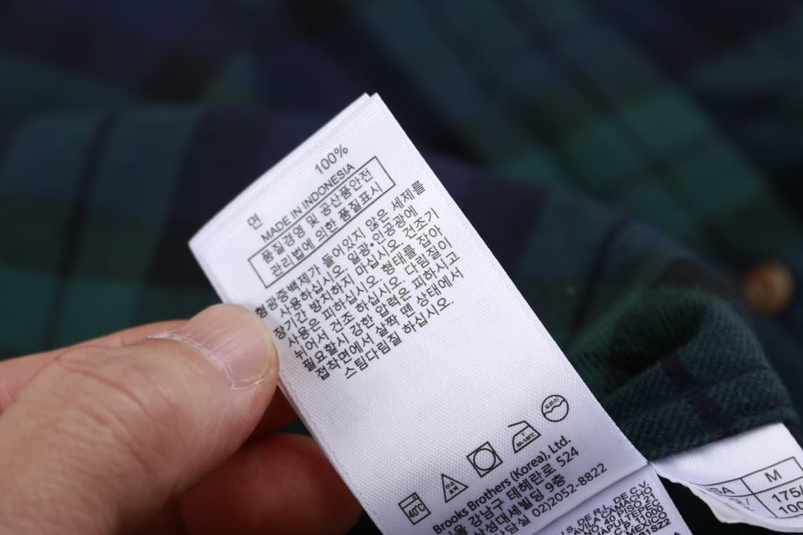 [M] 브룩스브라더스 블랙와치 플란넬 셔츠 상품이미지4