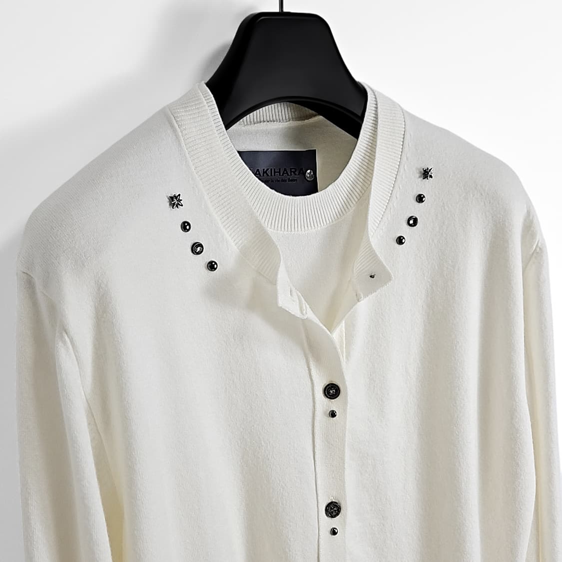 Amano 웨스턴 리벳 투피스 레이어드 니트 (cream white) 상품이미지2