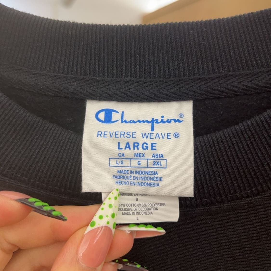 챔피온 리버스위브 자수패치 모던 약기모 맨투맨 L C09180 상품이미지5
