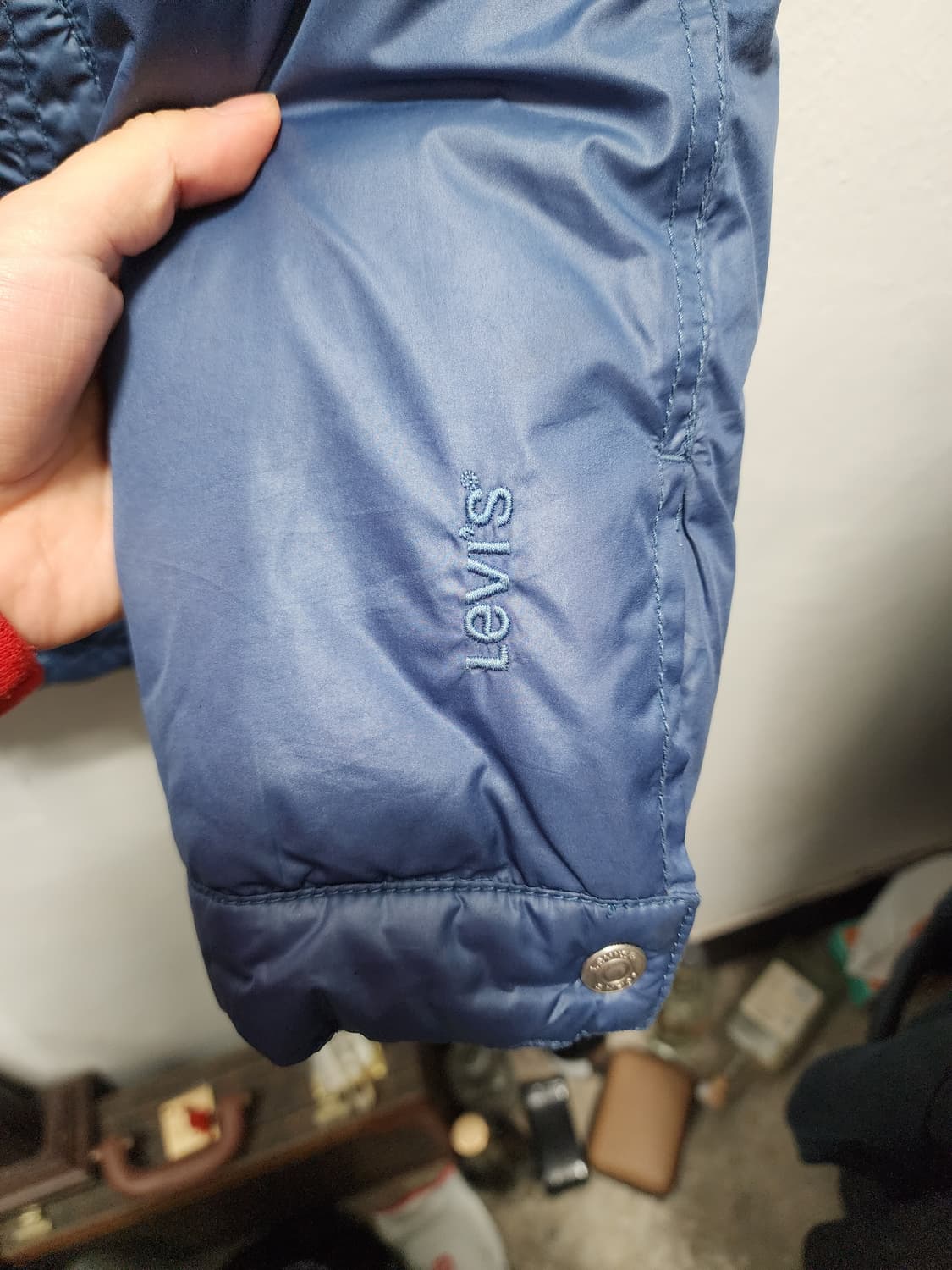 리바이스 블루 오리털 패딩 자켓 XL 상품이미지4