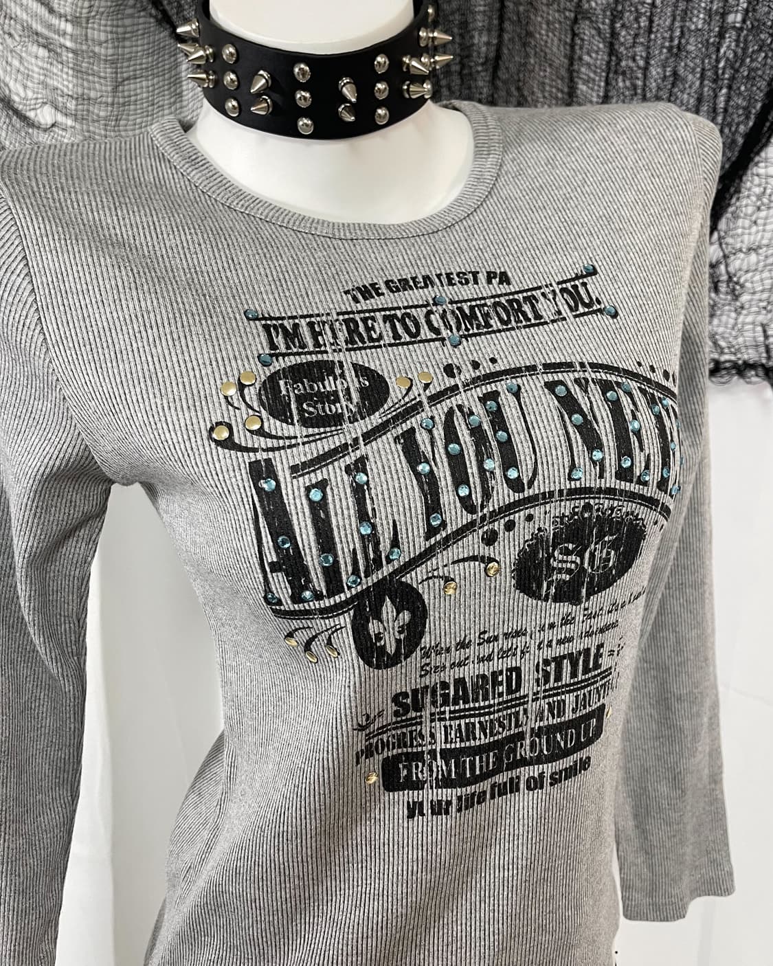 gray printing t-shirt 상품이미지3